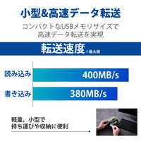 SSD 外付け 250GB キャップ式 USB3.2(Gen1) 小型 ホワイト ESD-EMC0250GWH エレコム 1個（直送品）