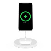 MagSafe充電器 2in1 15W高速充電 ワイヤレス充電 MFi認証 iPhone AirPods対応 ホワイト 1個
