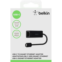 有線LANアダプタ USB Type-C to イーサネット変換アダプタ Macbook Pro Chrombook対応 ブラック Belkin