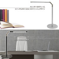 大河商事 LEDデスクライト 卓上 昼白色 フレキシブル 直径15mm 3段調光 ホワイト deco-N001WH 1個（直送品）