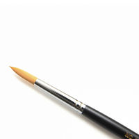 TTC タケダ 水彩筆 赤ナイロン 丸筆 10号 70-5030 1セット(1本×3)