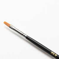 TTC タケダ 水彩筆 赤ナイロン 平筆 2号 70-5090 1セット(4本)