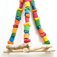 リーフ 大型インコ&オウム用 コーヒーの木のカラフル止まり木ブランコ 三角ブランコ 899626 1個（直送品）