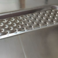 セーフラン安全用品 ステンレス点字タイル 300x300mm 線状突起 J2540-ST 1枚