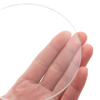 リーフ 蒸れにくく湿度を維持する　テラリウム用　丸ガラスフタ　直径１８２ｍｍ　ゴムクッション付き 254942（直送品）