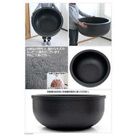 チャーム 大型睡蓮鉢(メダカ鉢)超軽量タイプ(約1kg)ブラック 34491 1個（直送品）