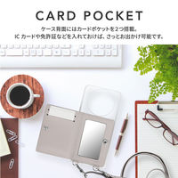 AQUOS R8 pro SH-51D ショルダーストラップ付きレザーケース 「SHOULDER POCKET」 ライトグレー 1個（直送品）