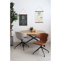 【軒先渡し】東馬 アーマー ラウンドチェア　 キャメル 54671460 1台（直送品）