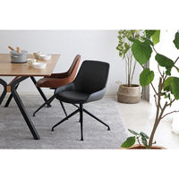 【軒先渡し】東馬 エデル ラウンドチェア　 ブラック 54675790 1台（直送品）