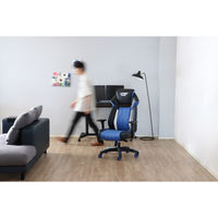 【軒先渡し】東馬 SeAGA-05 ゲーミングチェア ブルー 54679410 1台（直送品）