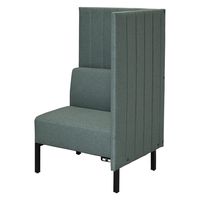 【車上渡し】アール・エフ・ヤマカワ カッコ ソファ 片側パネル コンセント付 幅760mm グリーン RFFBS-7612GNK-NC 1台（直送品）