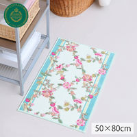 川島織物セルコン ミントン ハドンホールバイアス キッチンマット 800×500mm グリーン FT1232_13G 1枚（直送品）