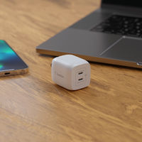 USB充電器 45W（25W+20W） USB Type-C×2ポート 急速充電 折り畳み式プラグ ホワイト 1個 Belkin ベルキン