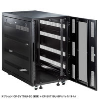 【アウトレット】サンワサプライ 19インチマウント型サーバーラック(18U・D1100) CP-SVT18U 1個（直送品）