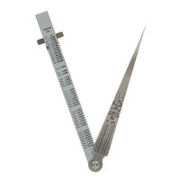 シンワ測定 テーパーゲージ 1~15mm 直尺付 62612 1個