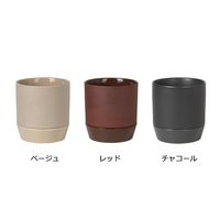 杉田エース Broste COPENHAGENフラワーポット w/ソーサー レッド φ14 CWG956917 1個（直送品）