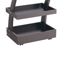 【軒先渡し】サロンワゴン ウッド(ブラックウォルナット)FV-158-BLK　1台　フィフティ・ヴィジョナリー（直送品）