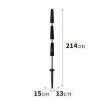 天馬 PORISH ブラック物干し パラソルスタンド3段 PSBK-08 811001084 1台