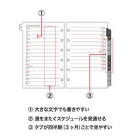 マルマン 【2024年版】リフィル ミニ データプラン 6穴 月間ダイアリー(見開き1ヶ月) 月曜始まり LS472-24 1セット(2冊)（直送品）