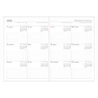 ナカバヤシ 【2024年版】ロジカルダイアリー 週間ノートタイプ A5 月曜始まり ピンク NS-A507-24AP 1セット(2冊)（直送品）