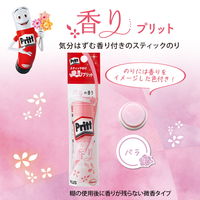 プラス スティックのり 香りプリット レギュラーサイズ 約10g バラ 29773 1本