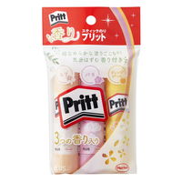 プラス スティックのり 香りプリット レギュラーサイズ 約10g 3本アソートセット 29775 1セット(15本:3本×5)