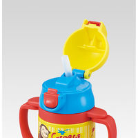 超軽量両手ストローステンレスボトル 240ml おさるのジョージ スケーター