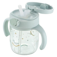 【7ヵ月頃から】アスター おでかけストローマグ ライトブルー 200ml リッチェル