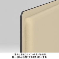 オカムラ ジャスタステーブルブース 矩形（長方形） 幅750×奥行733×高さ1600mm ベージュ／ライトグレー 1台（3梱包）  オリジナル