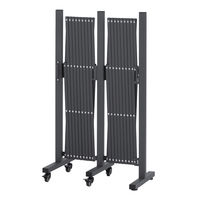 武田コーポレーション キャスター付きアルミ伸縮フェンスダブル(回転式) AL-FF510W GY 1箱（直送品）