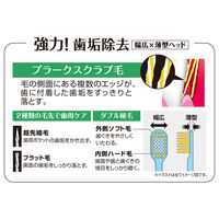 プレミアムケア ハブラシ 高歯垢除去 5列コンパクト ふつう 薄型ヘッド プラークスクラブ毛 1本 エビス