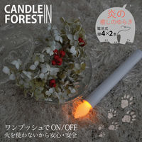 大河商事 LEDキャンドルライト ロウソク 2本セット 本物の炎の揺らぎ ナチュラル LUFINE003-NA 1セット(2本入)（直送品）