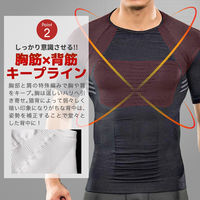 大河商事 2PACS加圧シャツ ブラック スポーツタイプ 補正下着 XLサイズ POWERS Dr. 006BK-XL 1枚（直送品）