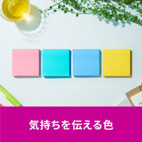 スリーエム(3M) ポストイット ふせん 付箋 強粘着 ノート 75mm×75mm マルチカラー3 1ケース（4冊入） 654SS-MC-3