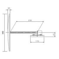 信栄物産 防犯ミラー マグネットタイプ Φ440 青 H-45M-BL マル 1個（直送品）