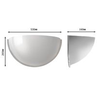 信栄物産 半球ミラー ハーフ マグネットタイプ 172×265×530mm R-50HM 1個（直送品）