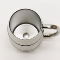 イトウ 真空断熱ステンレスジョッキ 樽型 350ml HED-9498 1セット（24個）（直送品）