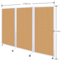 トーカイスクリーン 折りたたみ3連スクリーン 幅2784×奥行476×高さ1803mm ナチュラル SAN-1827 ナチュラル 1台（取寄品）