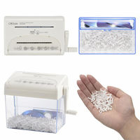 株式会社オーム電機 クロスカットハンドシュレッダー ホワイト 00-5646 1個