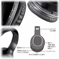 株式会社オーム電機 Bluetoothステレオヘッドホン ブラック 03-5052 1個