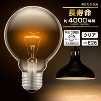 オーム電機 長寿命ボール電球E26 40W形 G95クリア 06-0861 1個