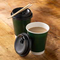 サンナップ 厚紙タフカップ ダークグリーン 280ml 1袋（50個入）