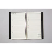 高橋書店 【2024年版】リングダイアリースリム A5変型 見開き1週間 月曜始まり 黒 93 1冊（直送品）