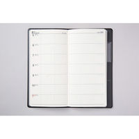 高橋書店 【2024年版】ニューダイアリー6 手帳判 片側1週間+ノート 月曜始まり 黒 74 1冊（直送品）