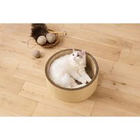 アイリスオーヤマ 爪とぎ 爪研ぎ 猫 壁 縦型 ダンボール 段ボール 日本製 モチーフ爪とぎ ボウルタイプ P-MTB-42 ナチュラル（直送品）