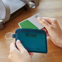 キングジム テクスポーチ スリム シリコン ポーチ カーキ TXP400-KH 1個