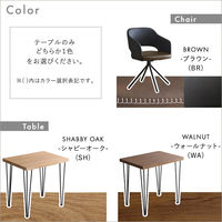 ホームテイスト レザー調ラウンドダイニングチェア テーブル セット WA×ブラウン SH-23-OFD2 1セット(2点入)（直送品）