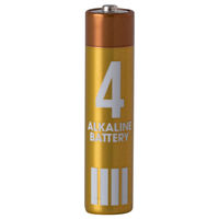 伊藤忠リーテイルリンク（株） アルカリ乾電池レギュラー　単4　4P　ブリスター 日用品 ノンフード×4個 4933691977930（直送品）
