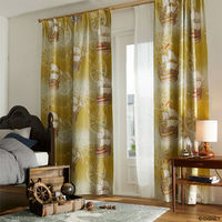 スミノエ ピーターパン カーテン ディズニー フライインザスカイ 1200×2050mm イエロー １セット(2枚入)（直送品）