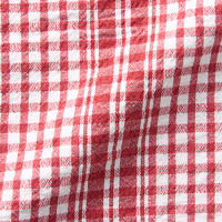 無印良品 インド綿 マルチクロス ランダムチェック オフ白×赤 約50×50cm 良品計画